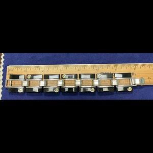 Brighton Black Enamel link bracelet.